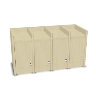 Garderoben-Doppelablage YUNA, ohne Haken, 4 Fächer, B 80 x H 42,5 x T 33 cm