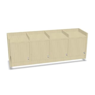 Garderoben-Doppelablage YUNA, versch. Hakenfarben, 4 Fächer, B 120 cm x H 42,5 x T 33 cm
