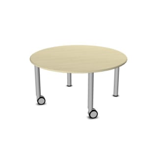 Tisch move upp rund, Metallbeine mit Rollenmix, Ø 120 cm