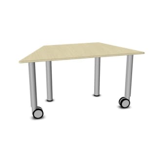 Tisch move upp trapezförmig, Metallbeine mit Rollenmix, L 120 x B 60 cm