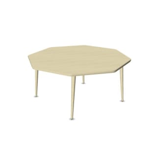 Tisch move upp achteckig, konisch verlaufende Holzbeine mit Gleitern, L 126 x B 126 cm