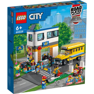 LEGO® City Schule mit Schulbus (60329), 433 Teile inkl. 7 Figuren
