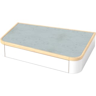 Podest, schräg, ohne Rollkasten; H 22 cm, Linoleum-Belag