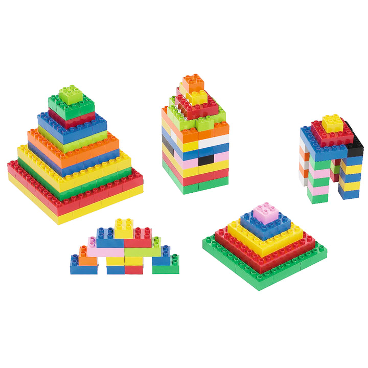 Noppenbausteine-Set, 550-teilig