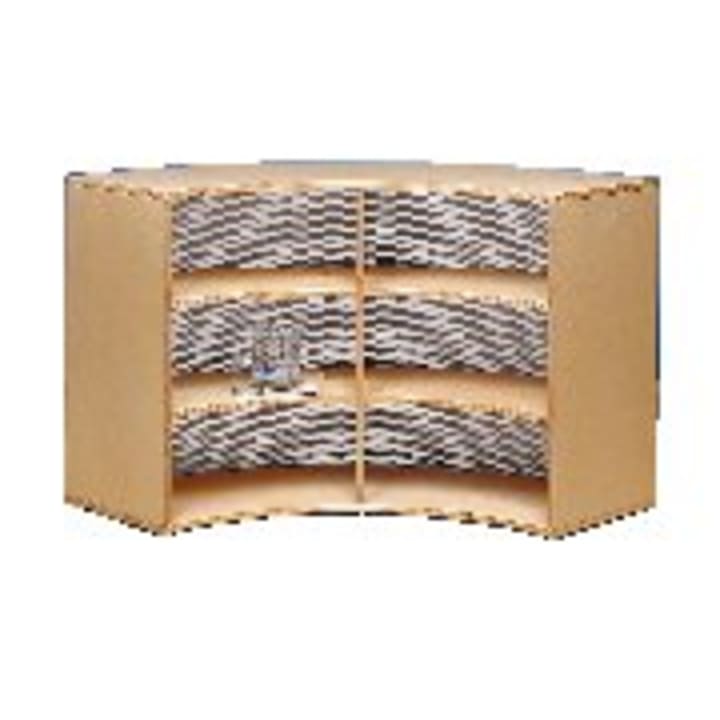 Viertelkreisschrank move upp®, Lochblech am Außenradius, div. Farben, B 142 x H 79 x T 38 cm