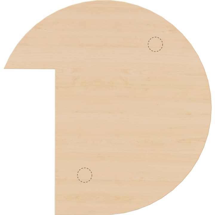 Dreiviertelkreis-Anbautisch Schreibtisch info, links