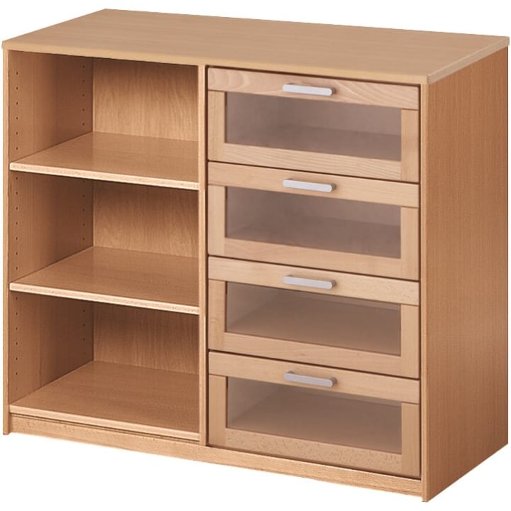Regalschrank Forminant mit Schubläden rechts, B 100 x H 83,6 x T 39,4 cm