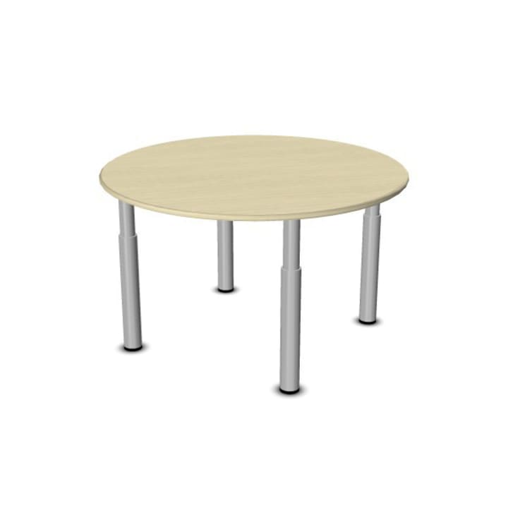 Tisch move upp rund, Rasterverstellung 59 - 76 cm, Metallbeine mit Gleitern, Ø 100 cm