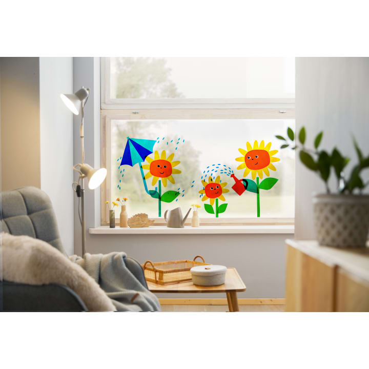 Sachenmacher Fensterbilder Sonnenblumen, 3 Stück