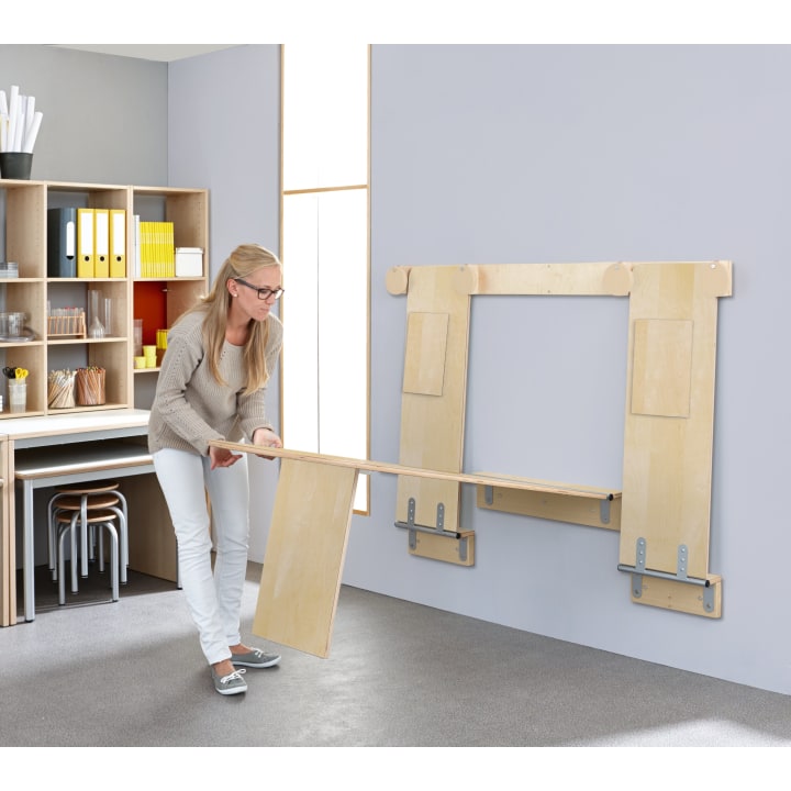 Wandklapptisch, eckig, L 120 x B 70 cm HABAPro
