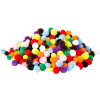 Mini-Pompons, ca. 450 Stück in 10 Farben und 2 Größen