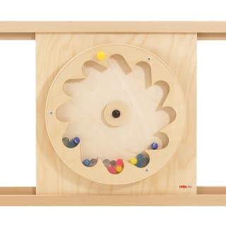 Wandplatte Zackenrad mit Gummibällen