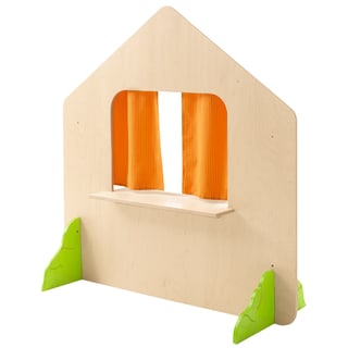 Trennwandhaus zum Bauen mit Fenster und Büschen