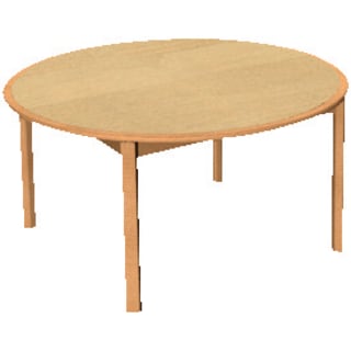 Tisch rund, Holzzarge mit Gleitern, Ø  120 cm