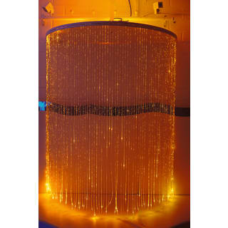 Lichtwasserfall-Komplettpaket halbrund, Länge der Glasfaserstränge 130 cm