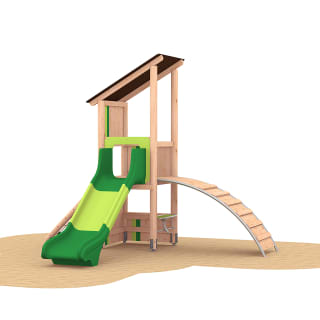Ein-Turm-Spielanlage mit Sandschütte