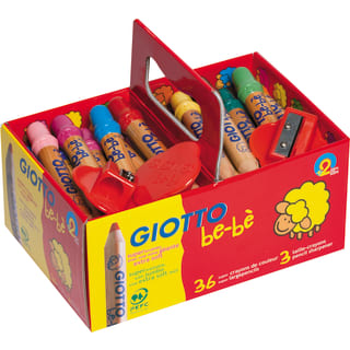 Giotto be-be – Kinder-Buntstifte, 36 Stück + 3 Spitzer