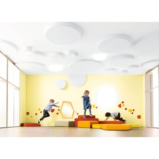 Abacustica® Akustik-Decken-Set, weiß, für 25 - 35 m² Raumgröße