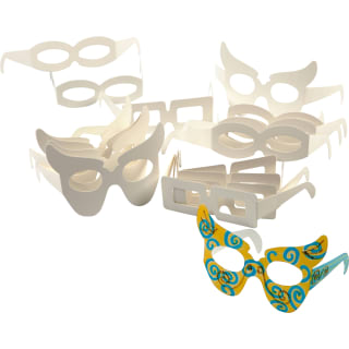 Papp-Brille blanko, 160 Stück