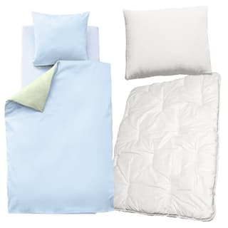 Bett-Set uni, groß, 4-teilig, Kissen 35 x 40 cm, Decke 100 x 150 cm