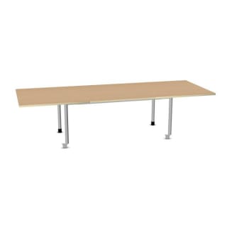 Tisch rechteckig, Metallzarge mit Rollenmix, L 160/240 x B 90 cm