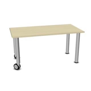 Tisch move upp rechteckig, Metallbeine mit Rollenmix, L 120 x B 60 cm
