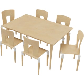 Stuhl-Tisch-Kombination 9, Filzgleitern, Sitzh. 35 cm, Tisch L 120 x B 80 x H 59 cm