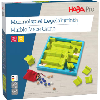HABA Pro Murmelspiel Legelabyrinth, 54-teilig