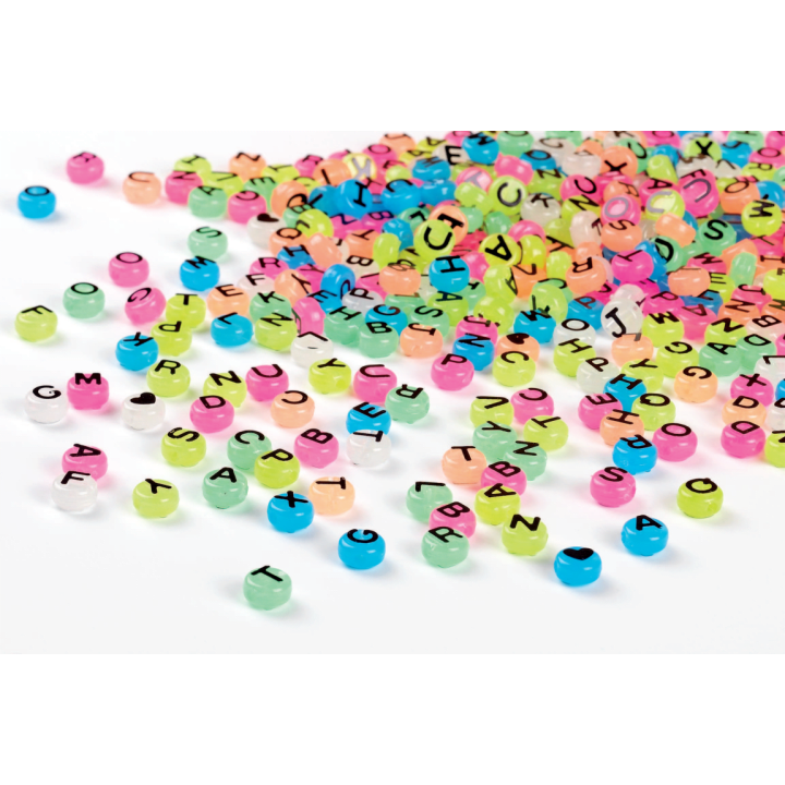 Buchstaben-Perlen, bunt, ca. 350 Stück