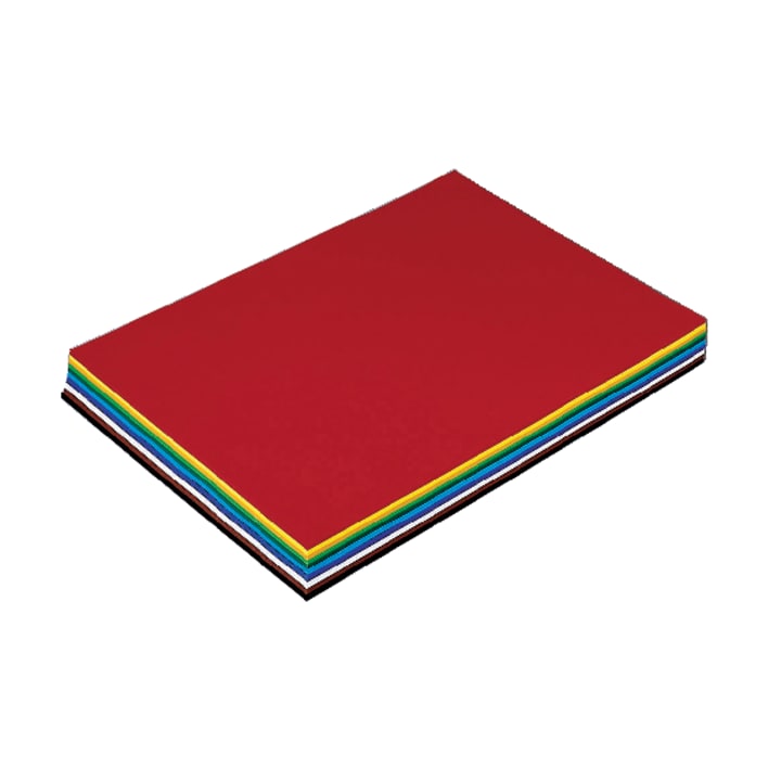 Genarbter Tonkarton, 220 g/m², 50 x 70 cm, 100 Bogen in 10 Farben