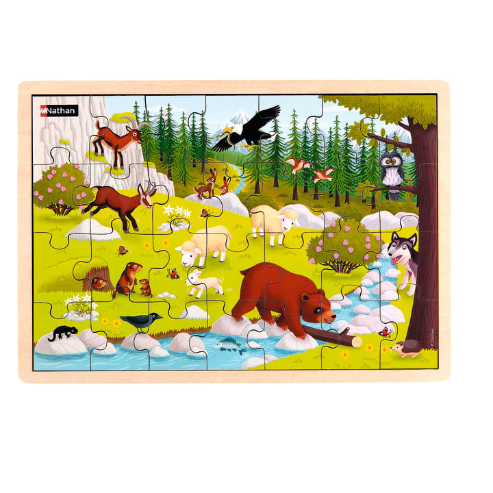 Holzpuzzle-Set Lebensräume, 4 Puzzles