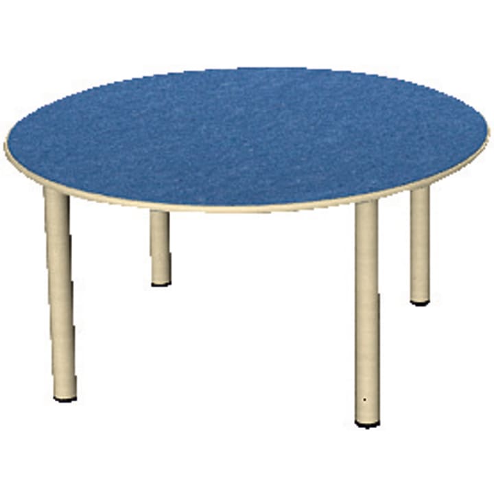 Tisch move upp rund, Holzbeine mit Gleitern, Ø 120 cm