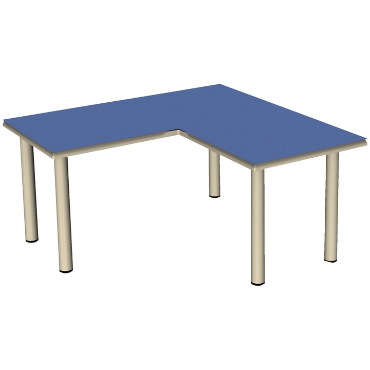 Tisch move upp, Holzbeine mit Gleitern, L 120 x B 120 cm