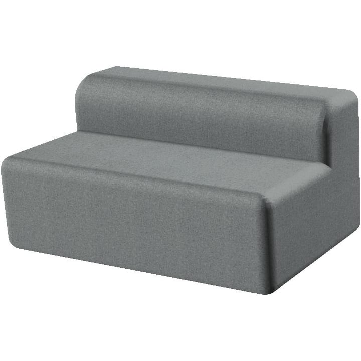Sofa rechteckig mit Rückenlehne, div. Stoffe, Sitzh. 46 cm