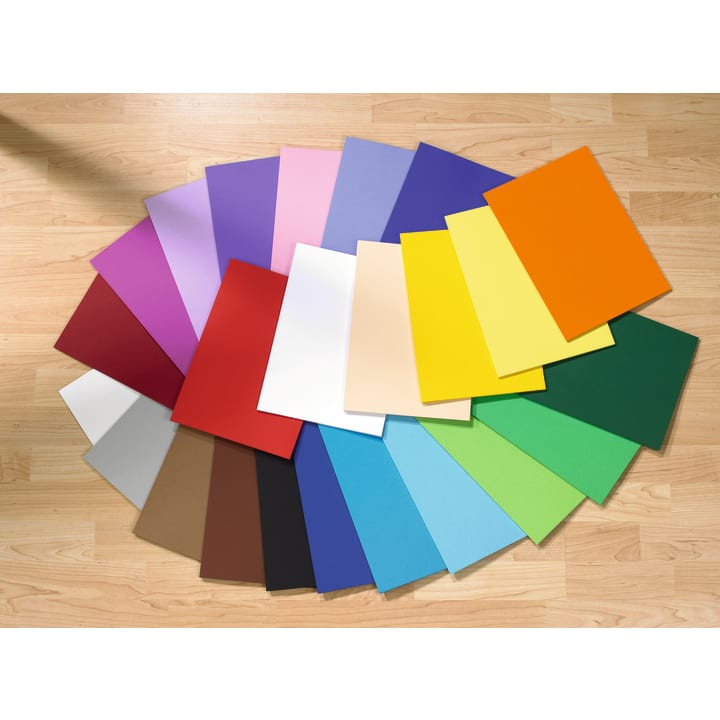 Tonpapier DIN A4, 130g/m², 500 Bogen in 25 Farben