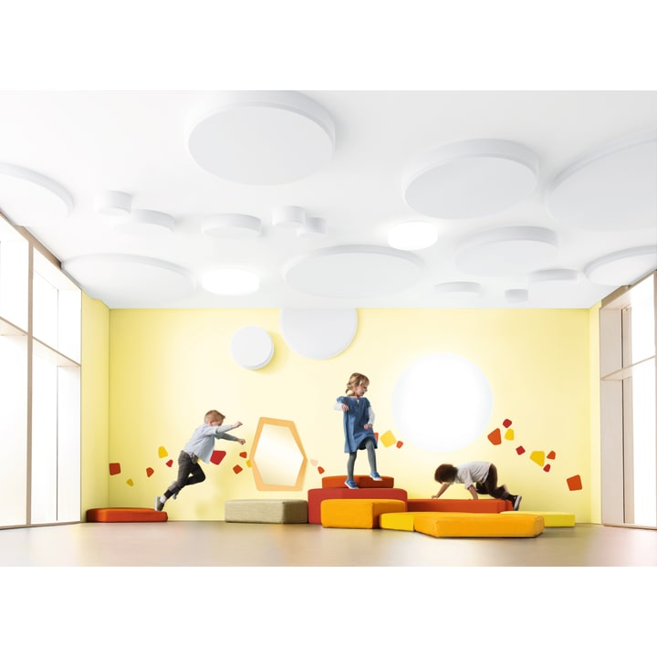 Abacustica® Akustik-Decken-Set, weiß, für 55 - 65 m² Raumgröße