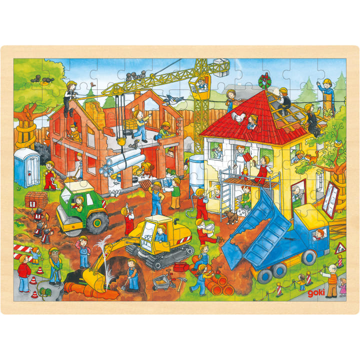 goki Wimmelpuzzle-Set, 4 Puzzles