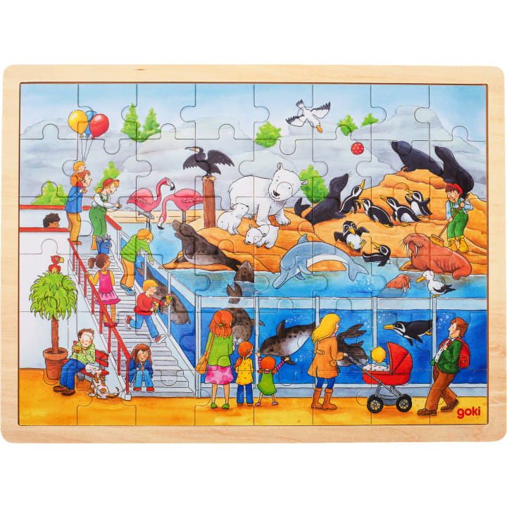 goki Wimmelpuzzle-Set, 4 Puzzles