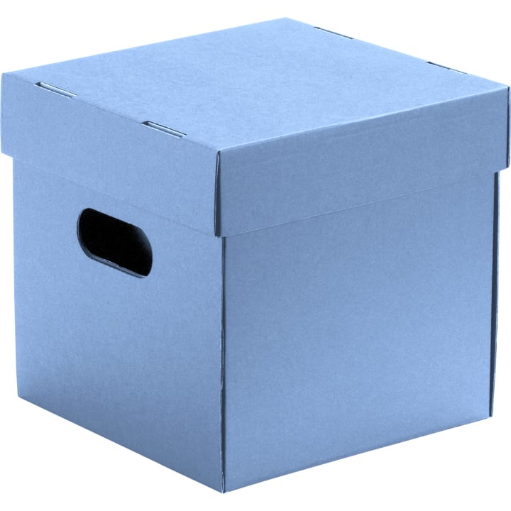 Karton Box mit Deckel, 6 Stück
