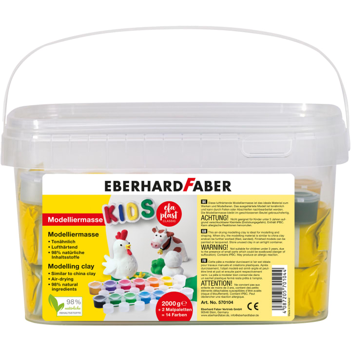 Eberhard Faber Modelliermasse, inklusive 14 Farben