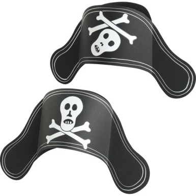 Piraten-Hüte, Bastelset für 8 Stück