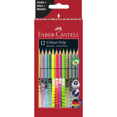 Faber-Castell Buntstifte Colour GRIP, 12 Effekt-Farben
