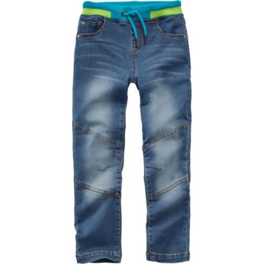 Kinder Bequemhose mit doppelten Knie Jeans-Optik, Regular Fit, Jungs