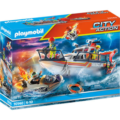 PLAYMOBIL® City Action 70140 Seenot: Löscheinsatz mit Rettungskreuzer
