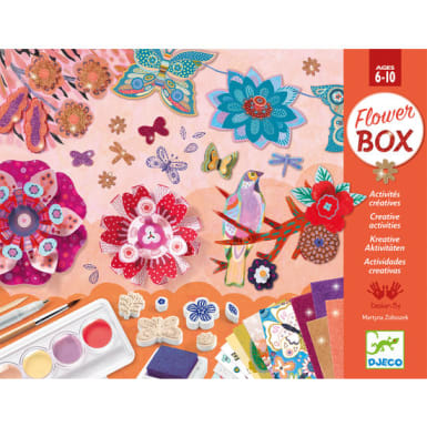 Djeco Flower Box, Bastelset für 6 verschiedene kreative Aktivitäten