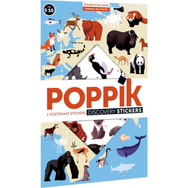 Poppik Sticker-Poster Discovery Tiere der Welt