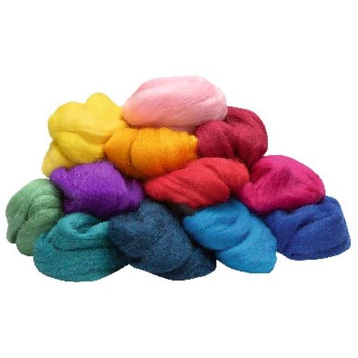 Märchenwolle, bunt, 12 Farben