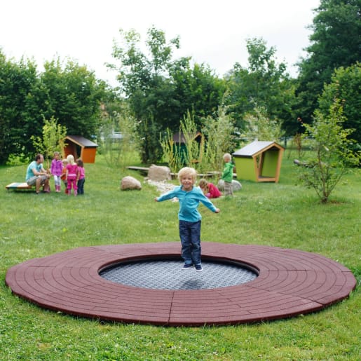 WEHRFRITZ Trampolin, rund, vandalismussicher