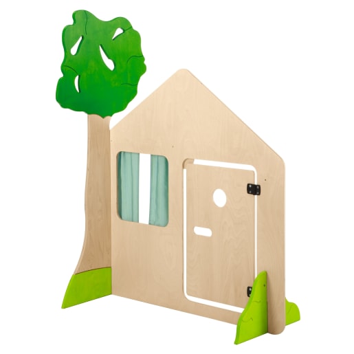 WEHRFRITZ Trennwandhaus zum Bauen mit Tür und Baum | ab 0+ | Trenn- und Stellwände | Für Krippe & Kindergarten