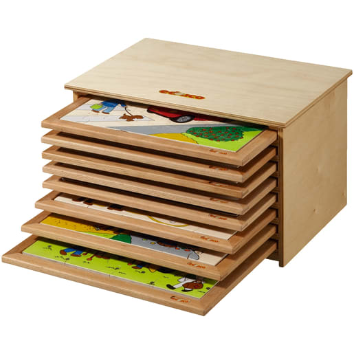 Educo Puzzlekiste, 8 Puzzles | ab 3+ Jahre | Puzzles | Für Krippe & Kindergarten